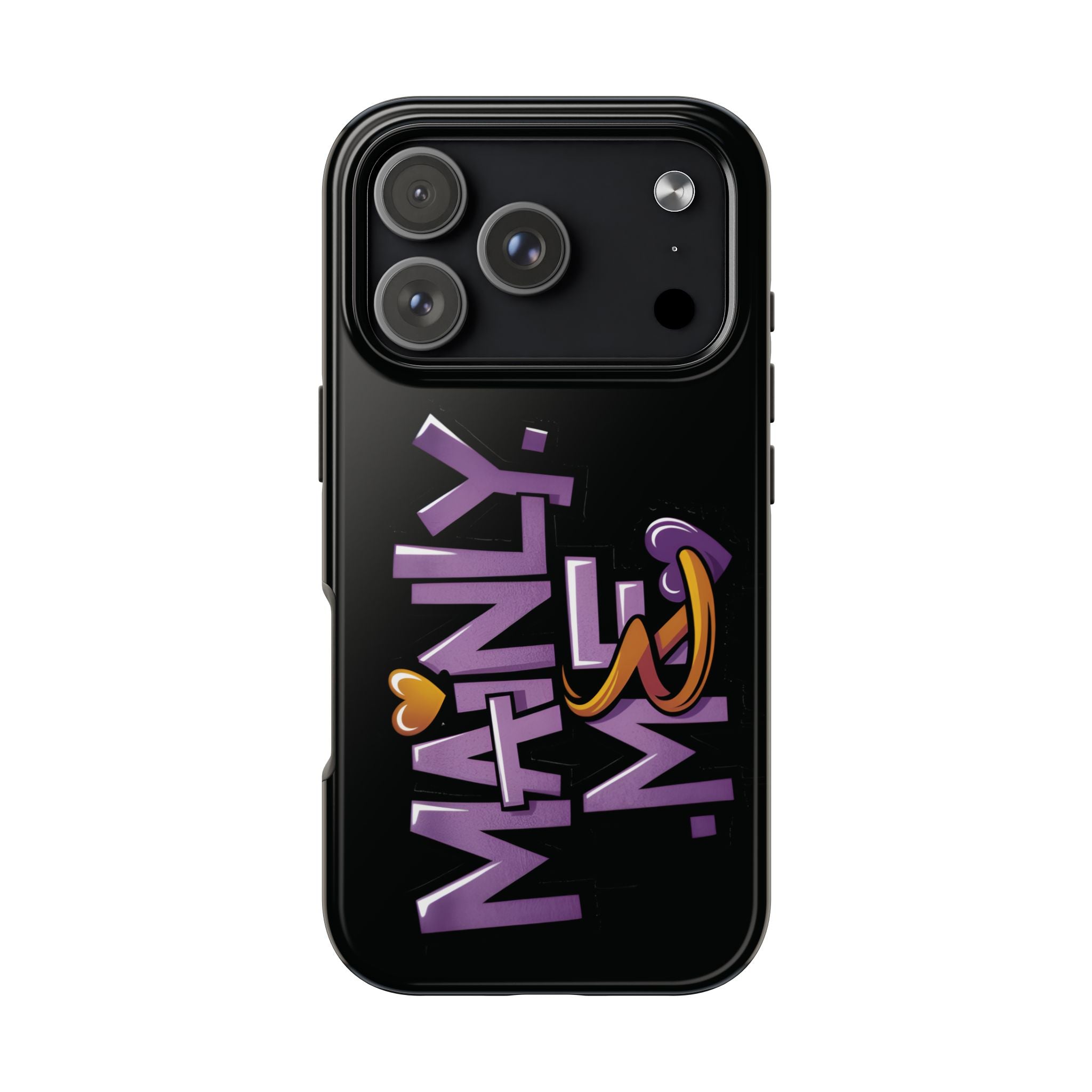 Phone Case — 'Mainly Me' Purple Graffiti Protective Cover