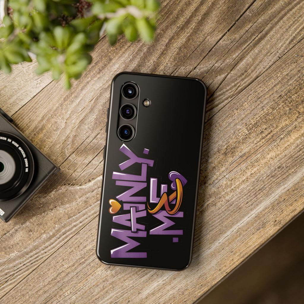 Phone Case — 'Mainly Me' Purple Graffiti Protective Cover