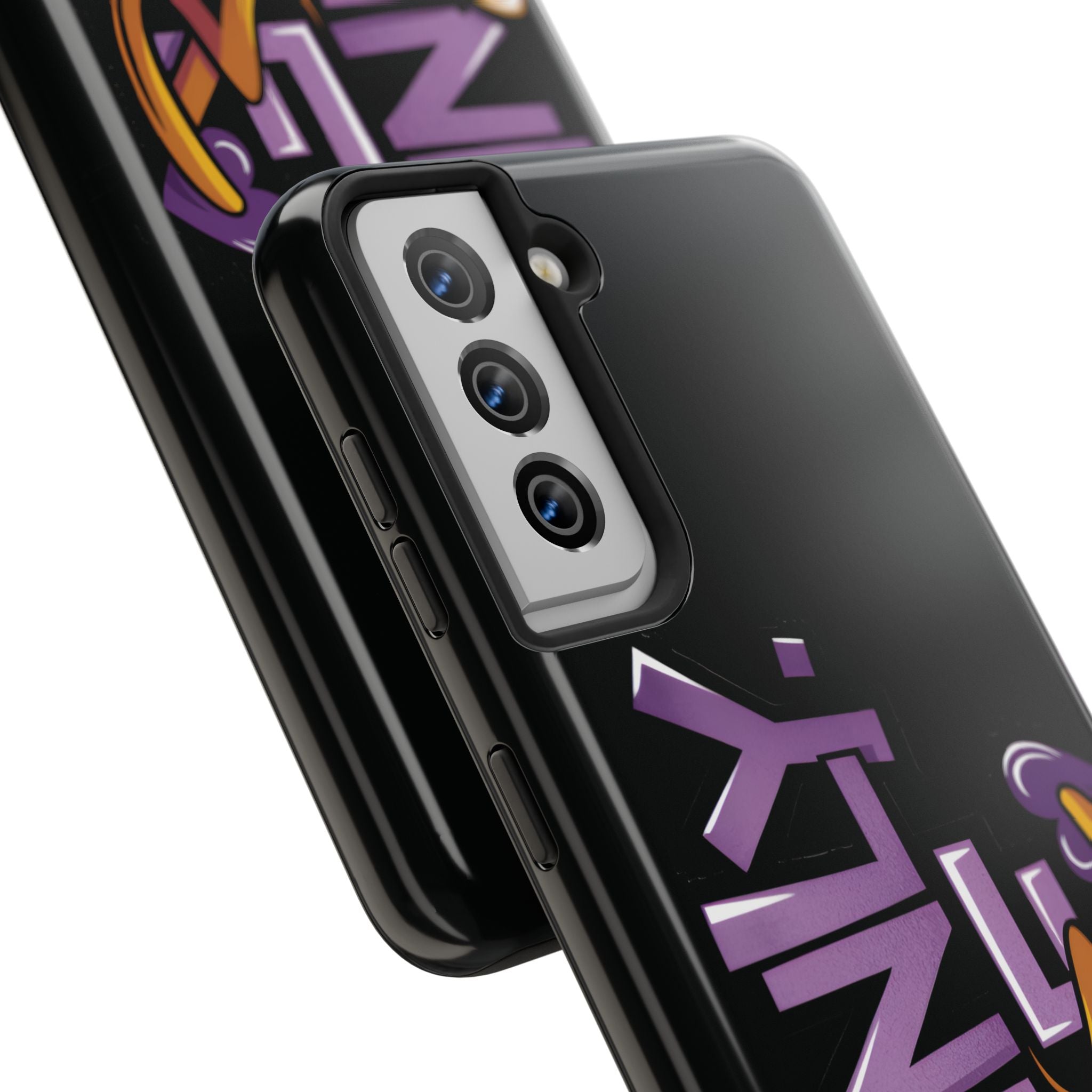 Phone Case — 'Mainly Me' Purple Graffiti Protective Cover