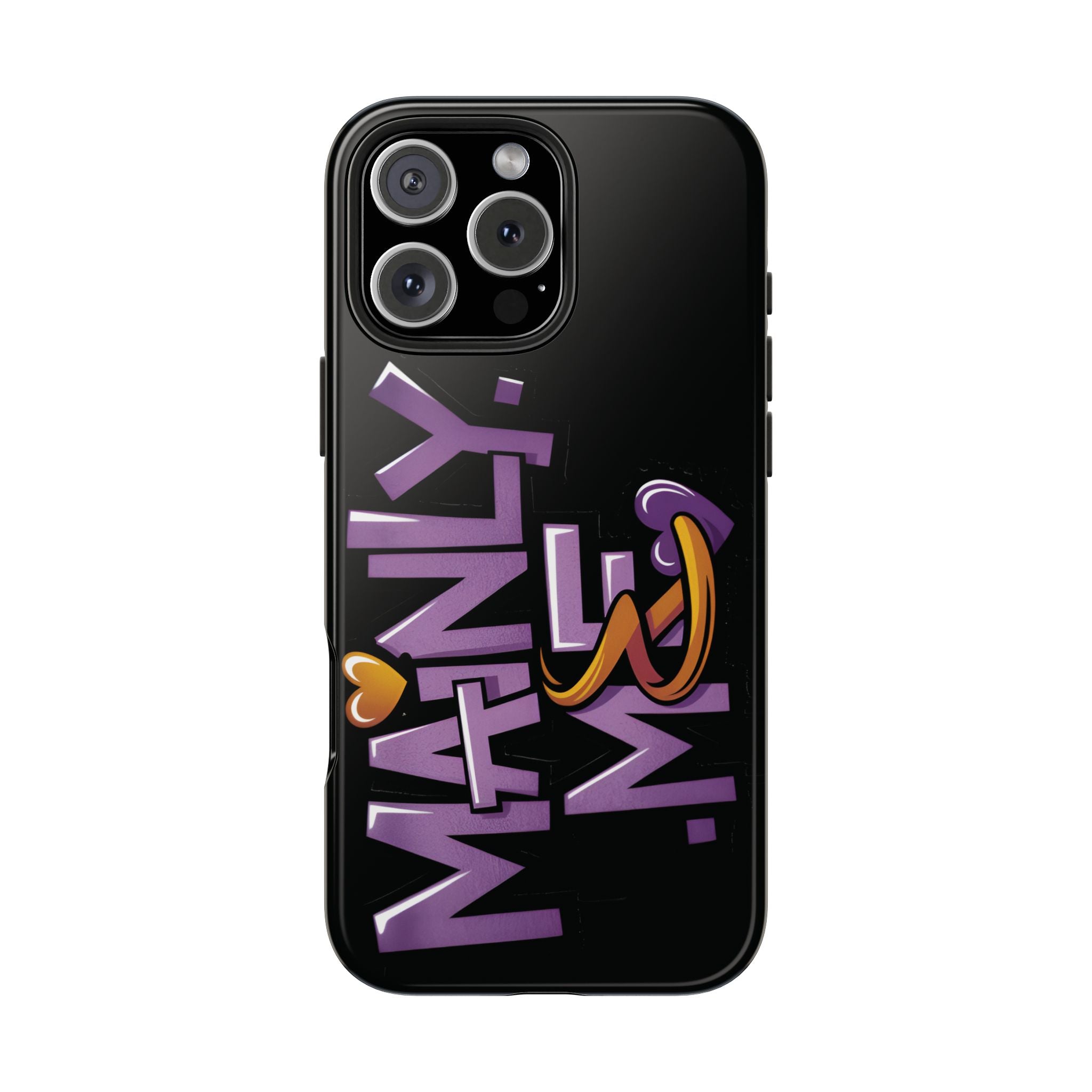 Phone Case — 'Mainly Me' Purple Graffiti Protective Cover