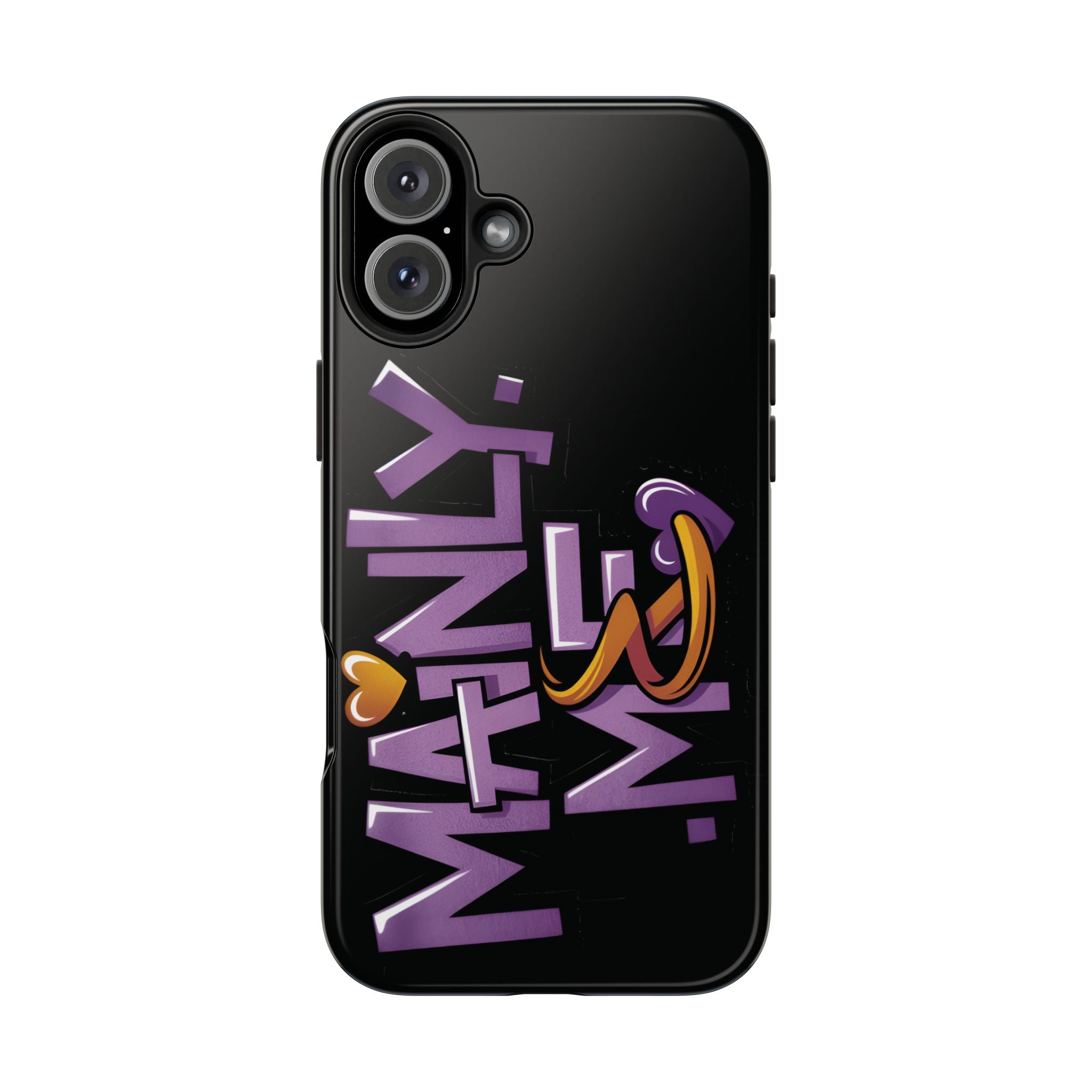 Phone Case — 'Mainly Me' Purple Graffiti Protective Cover