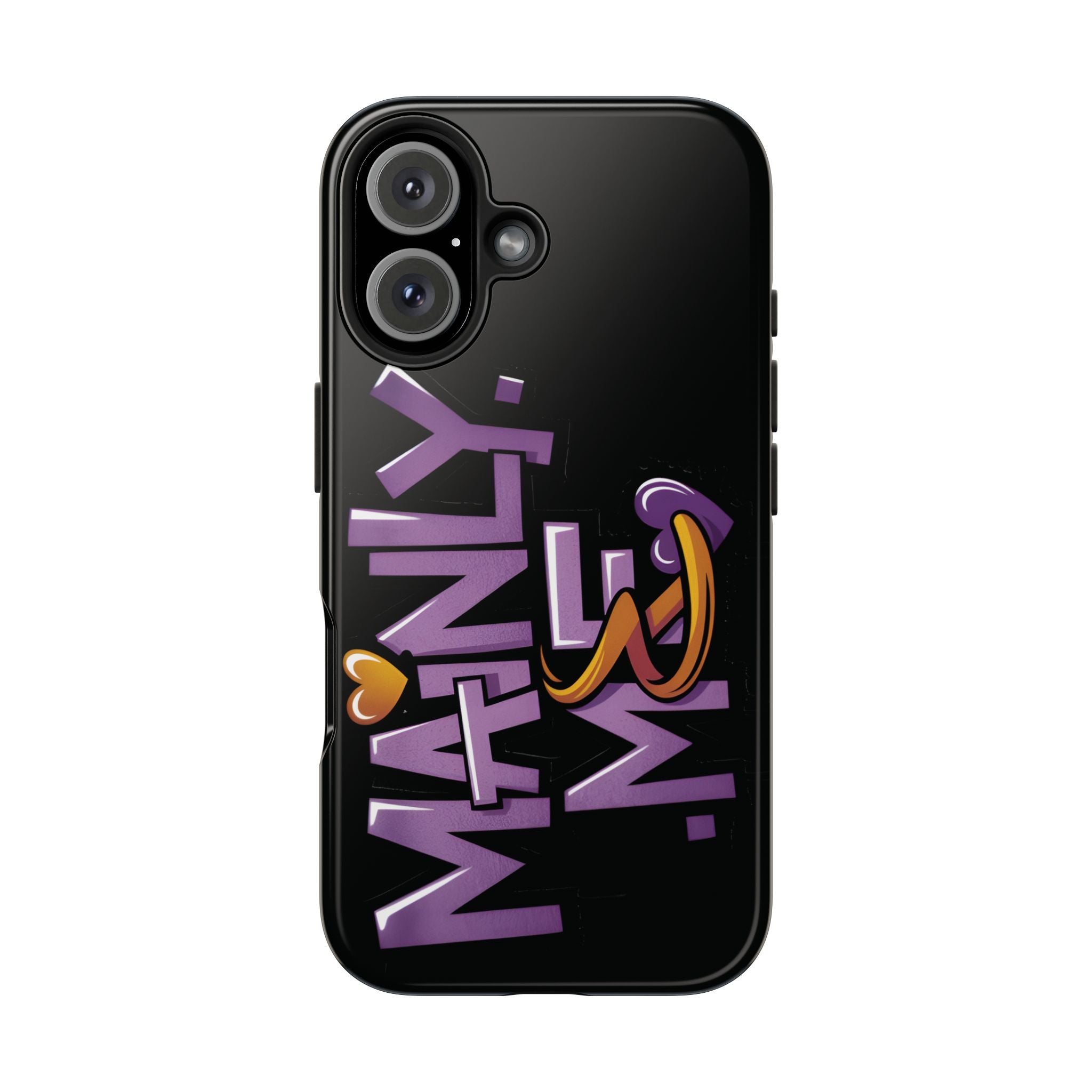 Phone Case — 'Mainly Me' Purple Graffiti Protective Cover