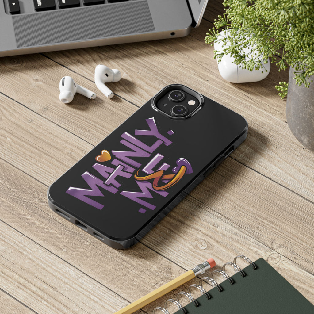 Phone Case — 'Mainly Me' Purple Graffiti Protective Cover