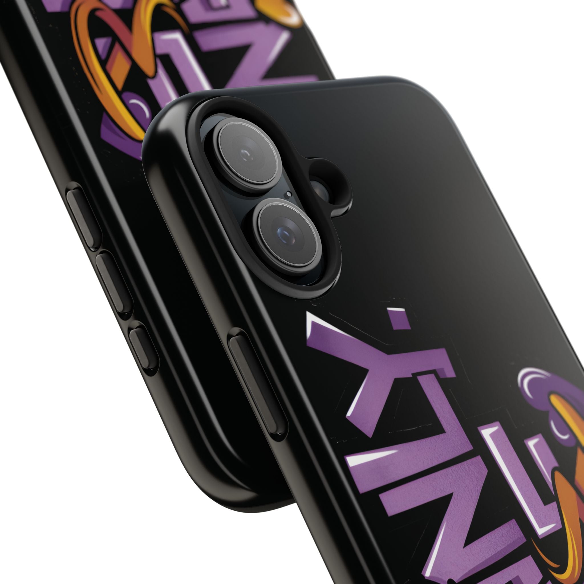 Phone Case — 'Mainly Me' Purple Graffiti Protective Cover