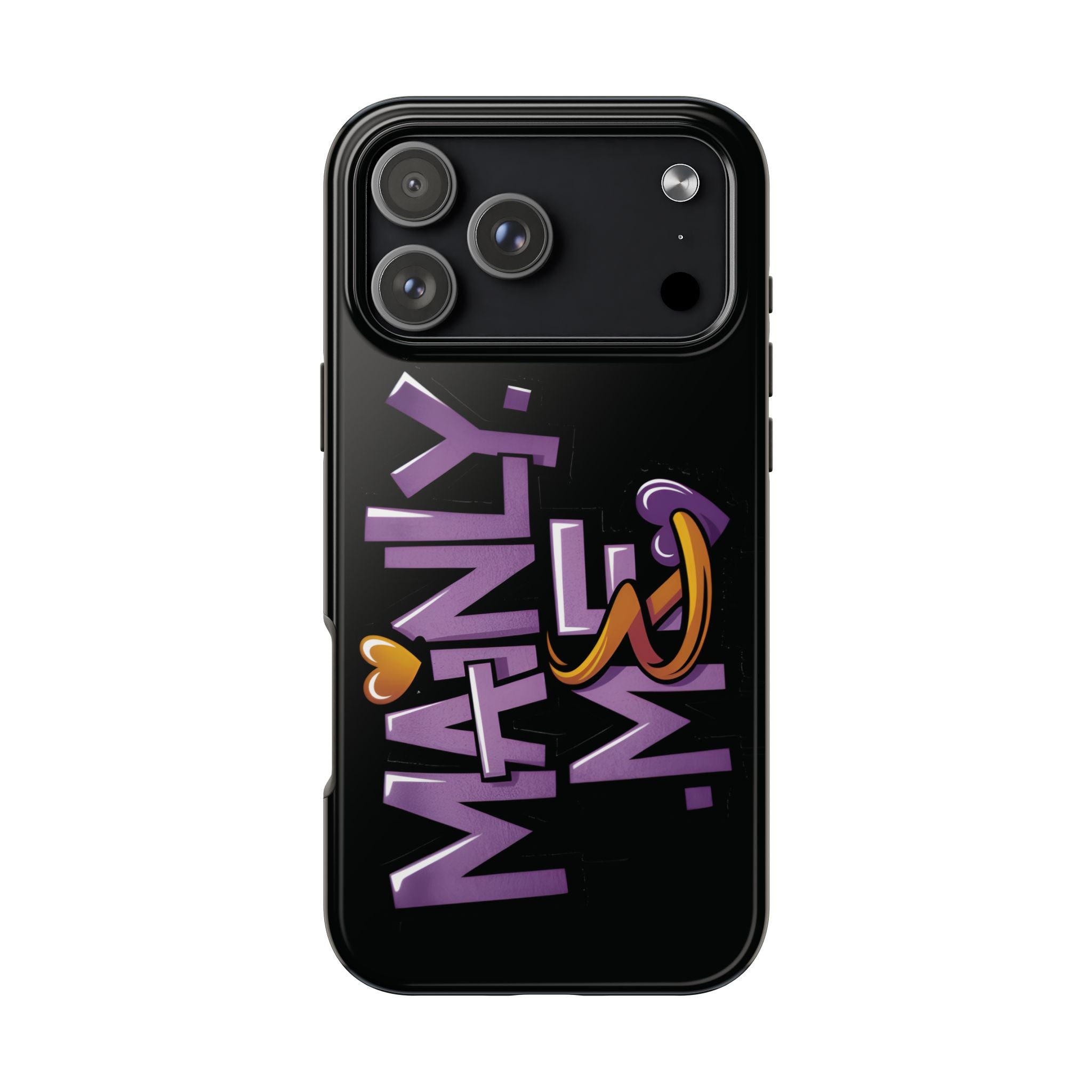 Phone Case — 'Mainly Me' Purple Graffiti Protective Cover