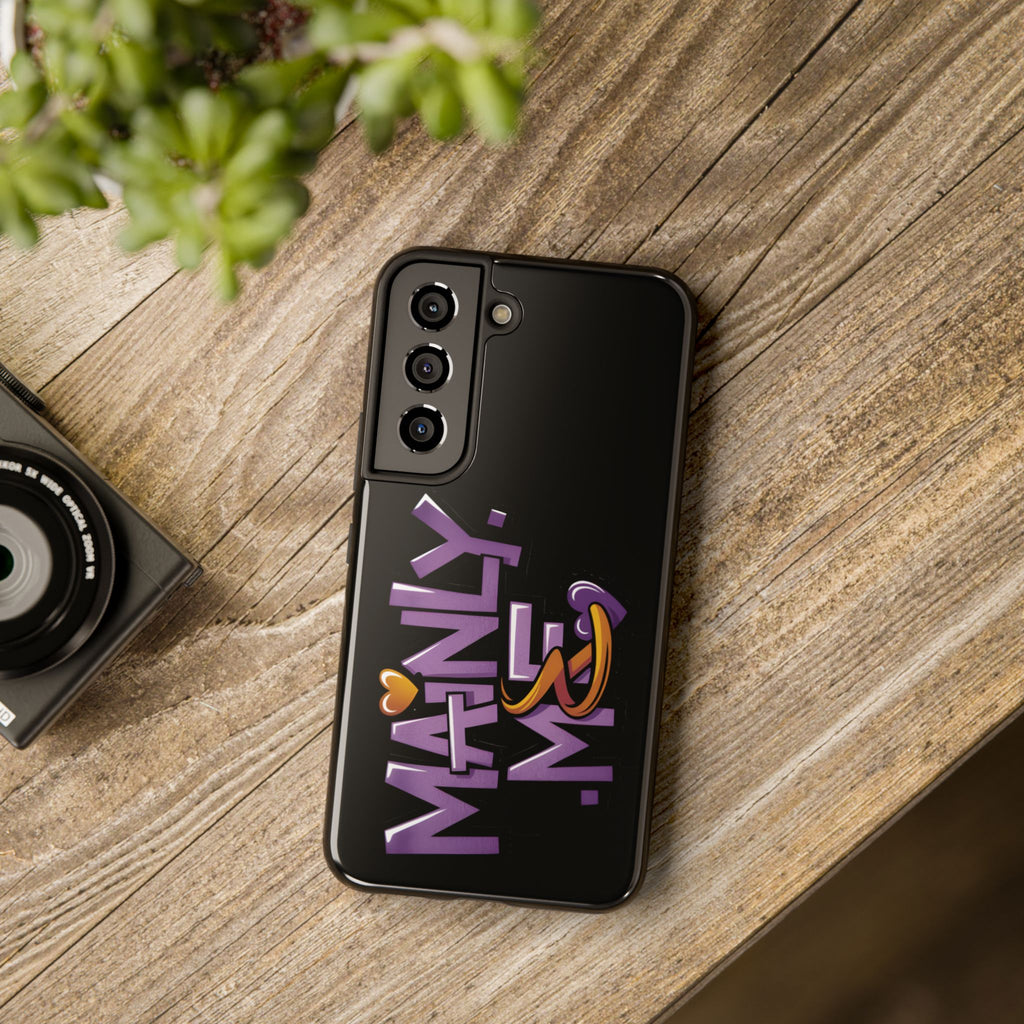 Phone Case — 'Mainly Me' Purple Graffiti Protective Cover