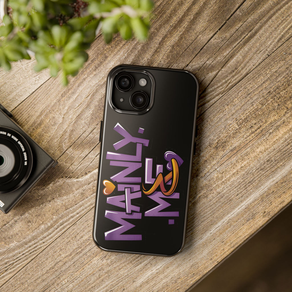 Phone Case — 'Mainly Me' Purple Graffiti Protective Cover