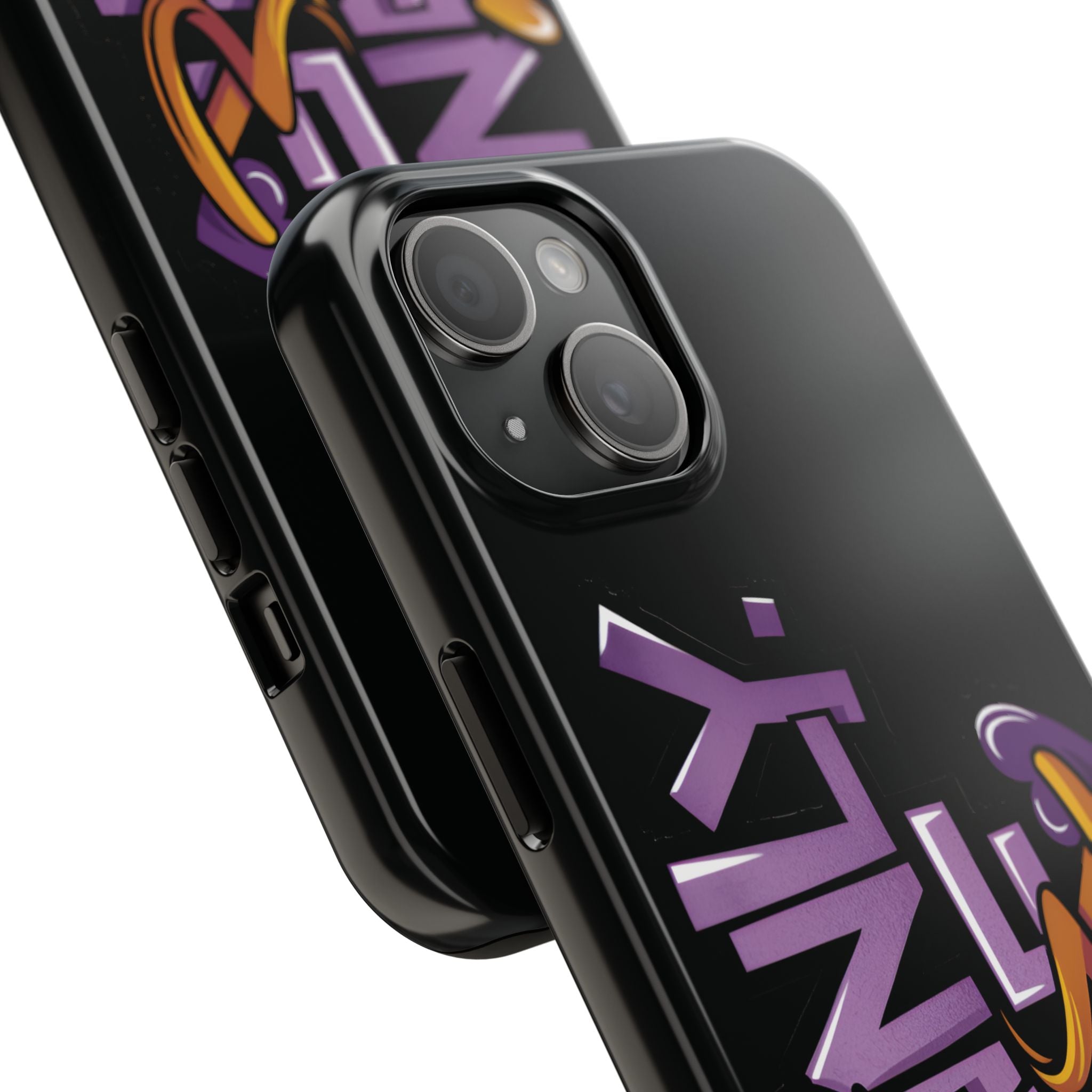 Phone Case — 'Mainly Me' Purple Graffiti Protective Cover